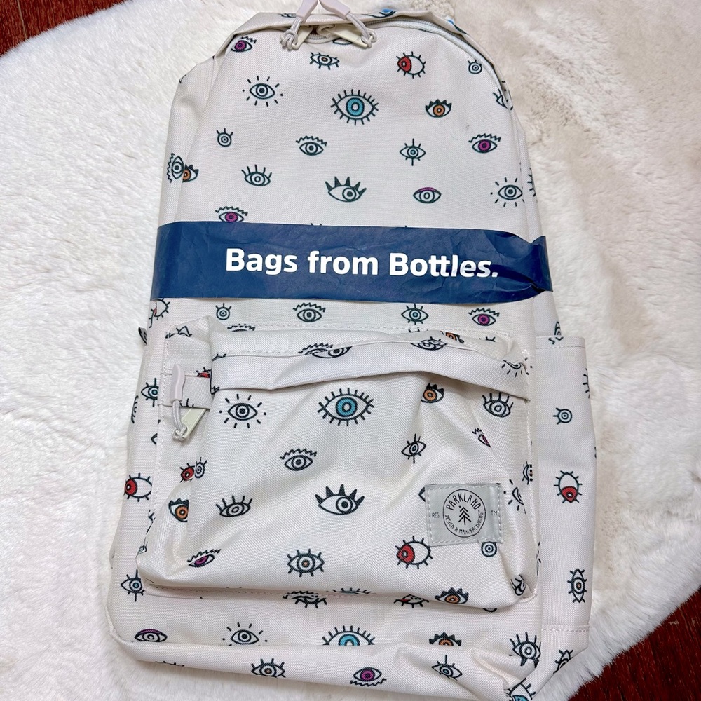 Parkland Vintage “Eyeball” Backpack ( bag from recycled bottles)